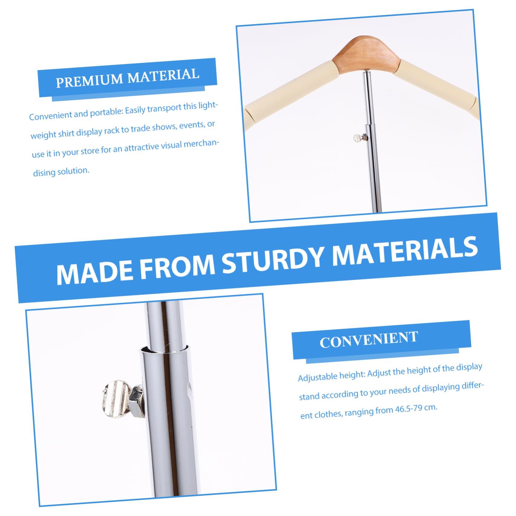 KOMBIUDA KOMBIUDA Adjustable T-Shirt Display Rack Coated Hanger Stand 46.5-79cm Height Fashion Retail Display