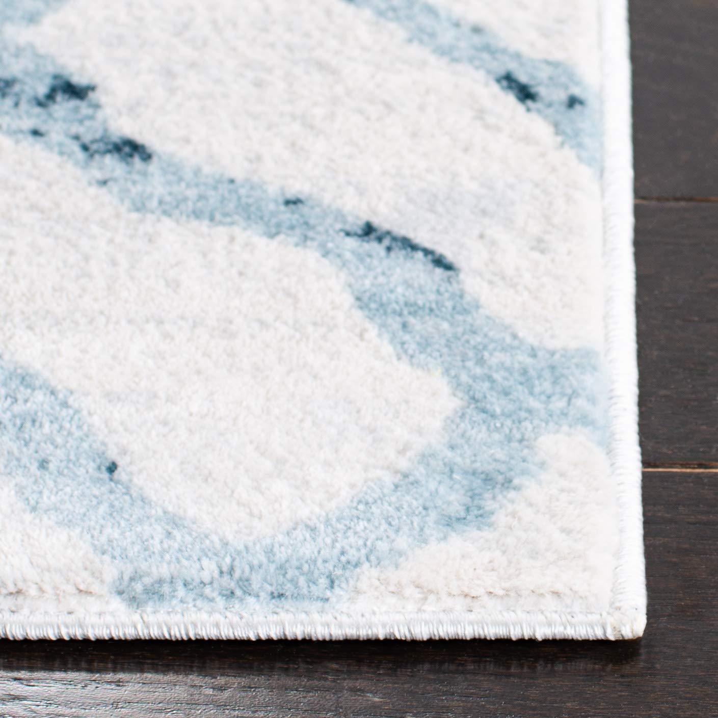 Safavieh SAFAVIEH Isabella Collection Area Rug - 8' x 10', Ivory & Turquoise, Trellis Design, Non-Shedding & Easy Care, Ideal for High Traffic Areas in Living Room, Bedroom (ISA957A)