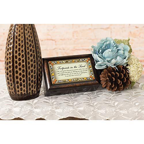 Cottage Garden Cottage Garden Footprints in The Sand Will Never Leave Woodgrain Jewelry Music Box Plays On Eagles Wings