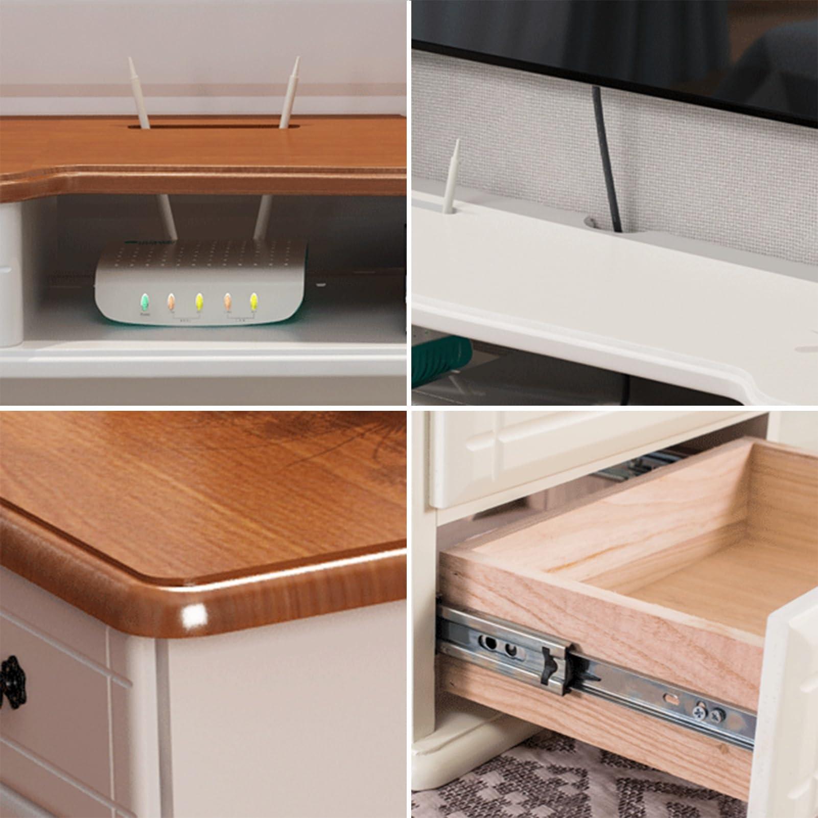 LIJBN Wall Mounted Floating TV Shelf,V Cabinet Floating Wall Shelf, Media Console, Entertainment Center Storage Rack,Double Drawer Design (Color : Gray, Size : 140x24x28cm), Grey