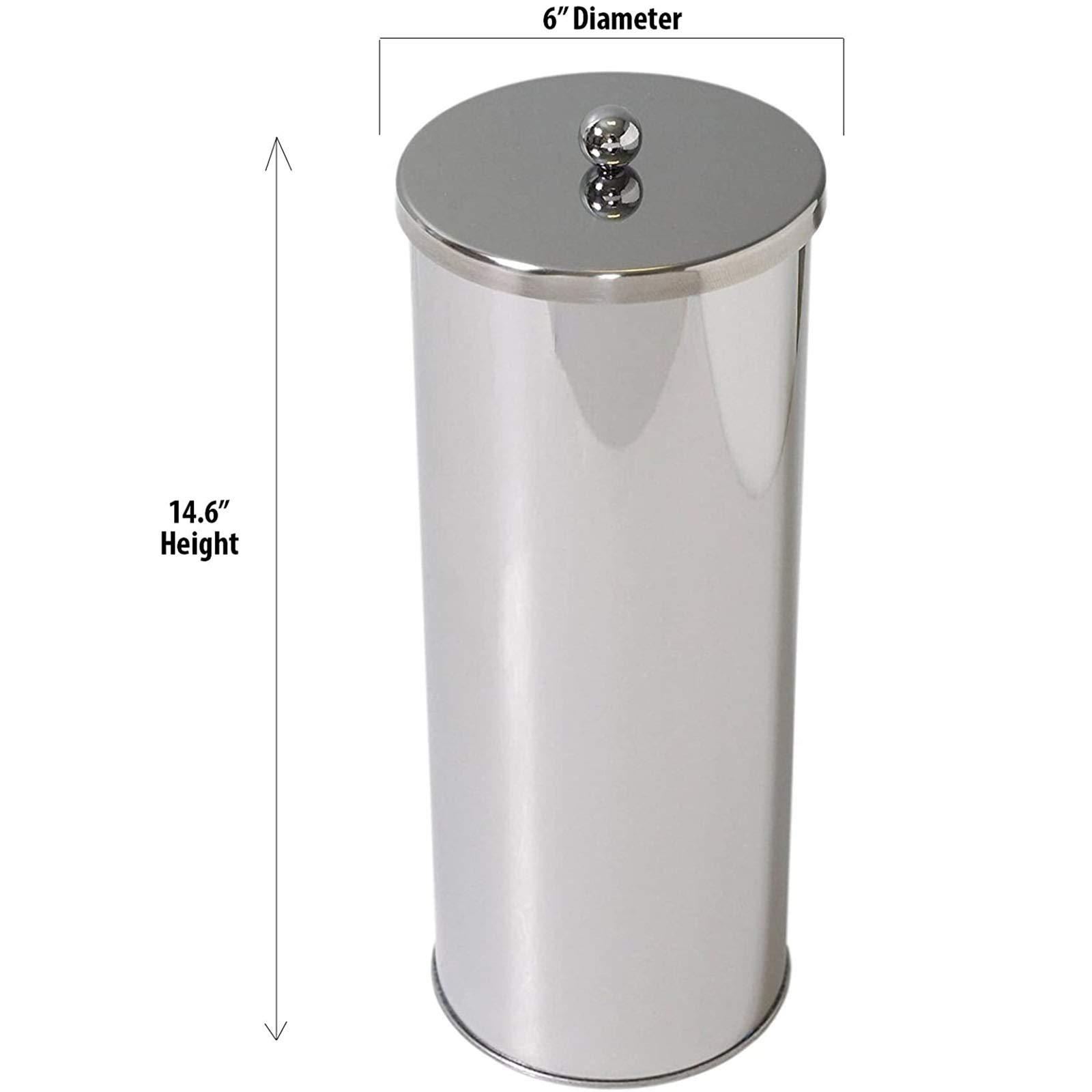 Huji Huji Rust Resistant Stainless Steel Toilet Paper Roll Canister Holder for Bathroom Storage (2, Toilet Paper Canister)