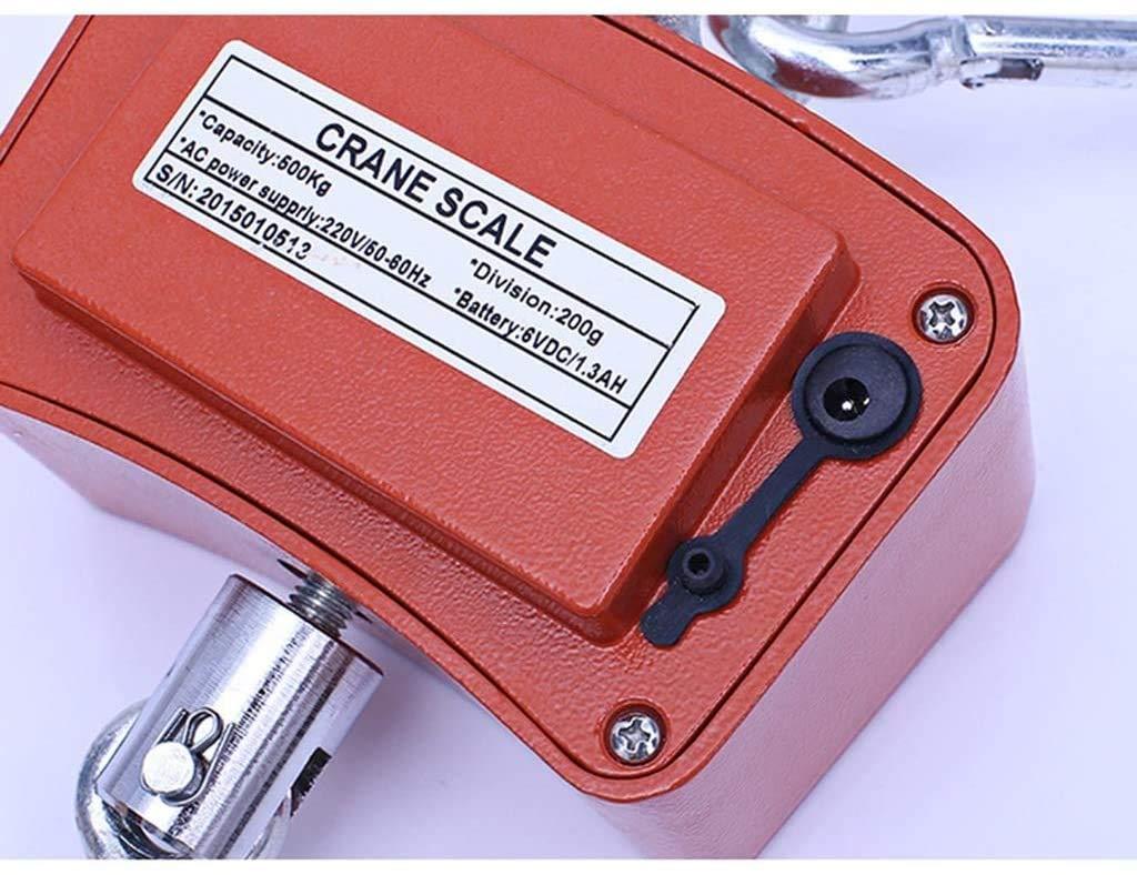 DAOUXIAOSP DAOUXIAOSP Electronic Scales Industrial Heavy Duty Digital Hanging Scales High Precision Stainless Steel Crane Scale LCD Display, 500kg/100g