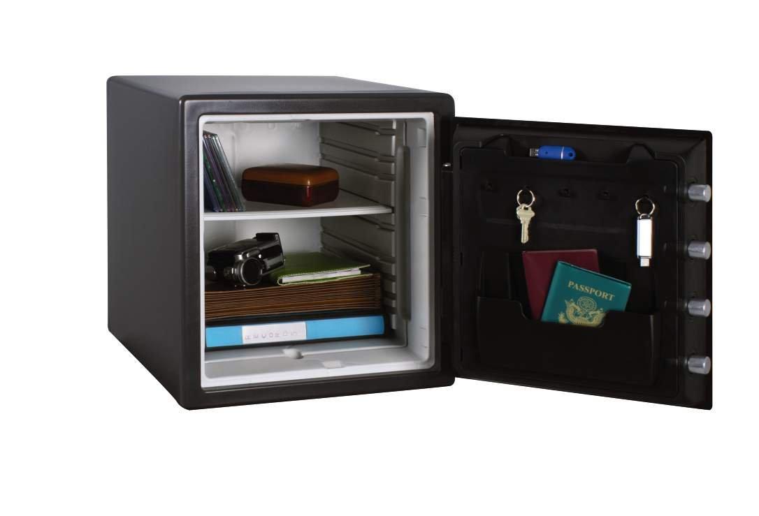 SentrySafe SentrySafe Black Fireproof Safe with Digital Push Button Keypad, Home Safe For Money, Documents, and other Valuables, 1.23 Cubic Feet, SF123ES