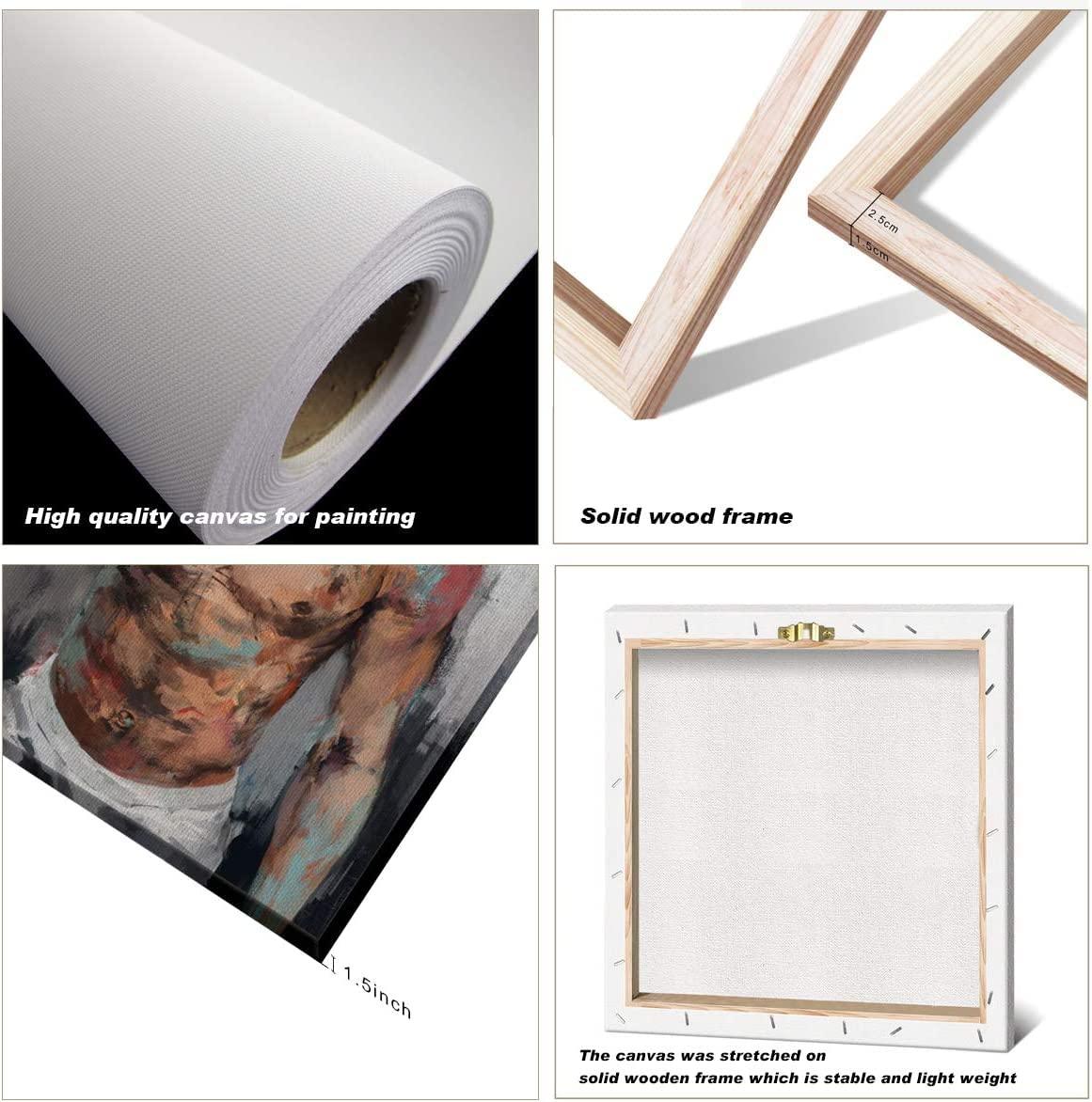 EsaSam EsaSam Fernando Botero - Couple Dancing Poster Canvas Picture Printing Wall Art Decoration Posters Aesthetic Living Room Bedroom Home Background Wall Decor (1624inch-Framed)