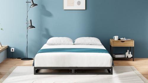 Zinus Zinus Joseph Low Profile 6 Inch Platform Bed Frame, Wood Slat Support, No Box Spring Needed, Eco Friendly WonderBox(TM) Packaging, Easy Assembly, Black, Twin