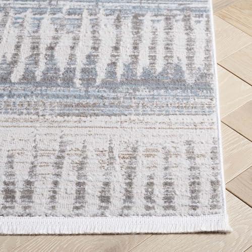 Safavieh SAFAVIEH Mila Collection Area Rug - 5' x 7'6", Beige & Blue, Non-Shedding & Easy Care, Ideal for The Living Room, Bedroom, Dining Room (MIL234B-5)