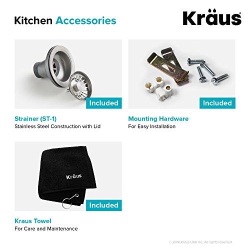 Kraus 15 inch Undermount Single Bowl 18 gauge Stainless Steel Kitchen Sink