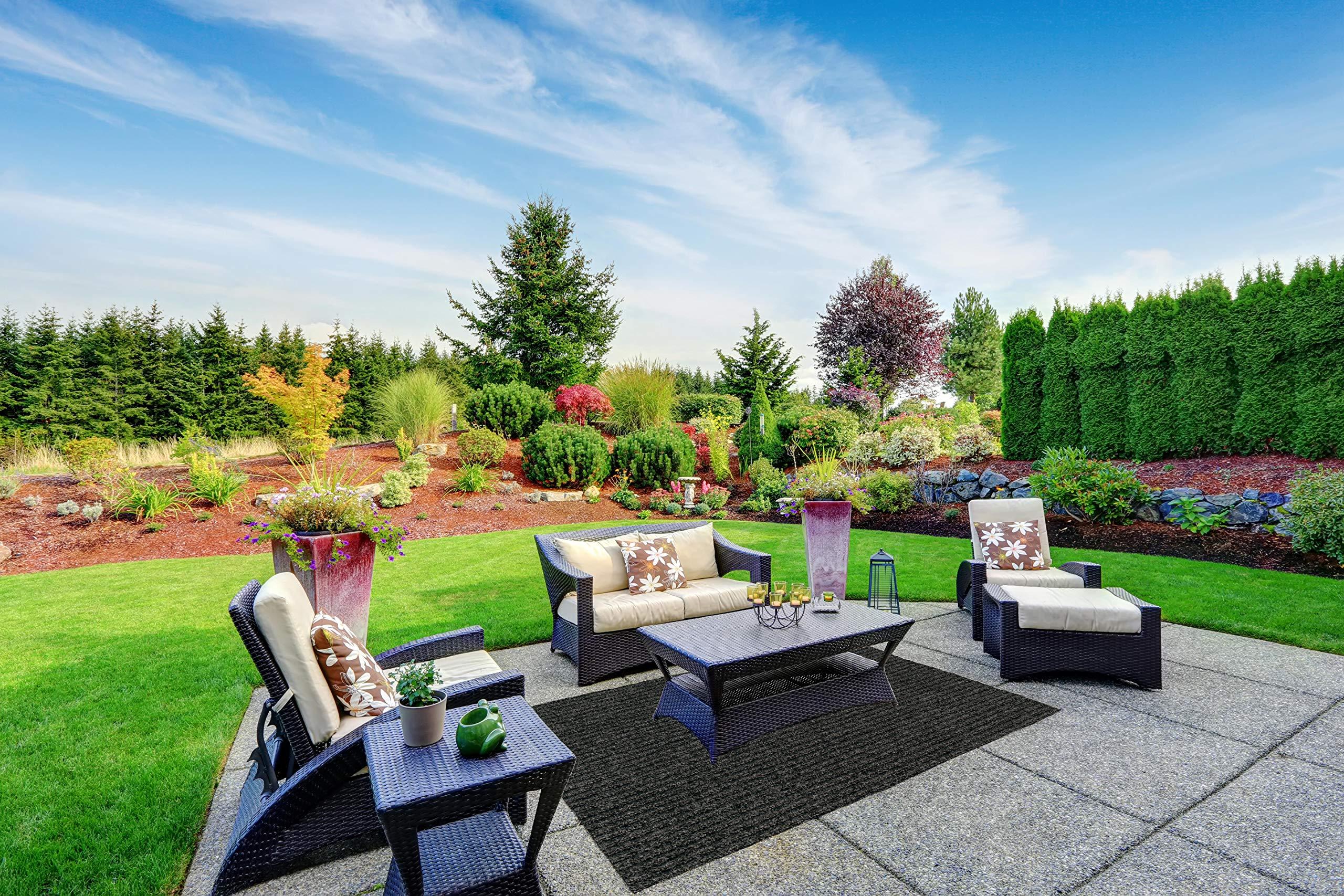 KOECKRITZ Round 9\' Midnight Indoor/Outdoor Area Rug Carpet, Runners & Stair Treads with a Rubber Backing 1/4\" Thick Many Sizes and Shapes. Rectangles, Squares, Circles, Half Rounds, Ovals, and Runners.