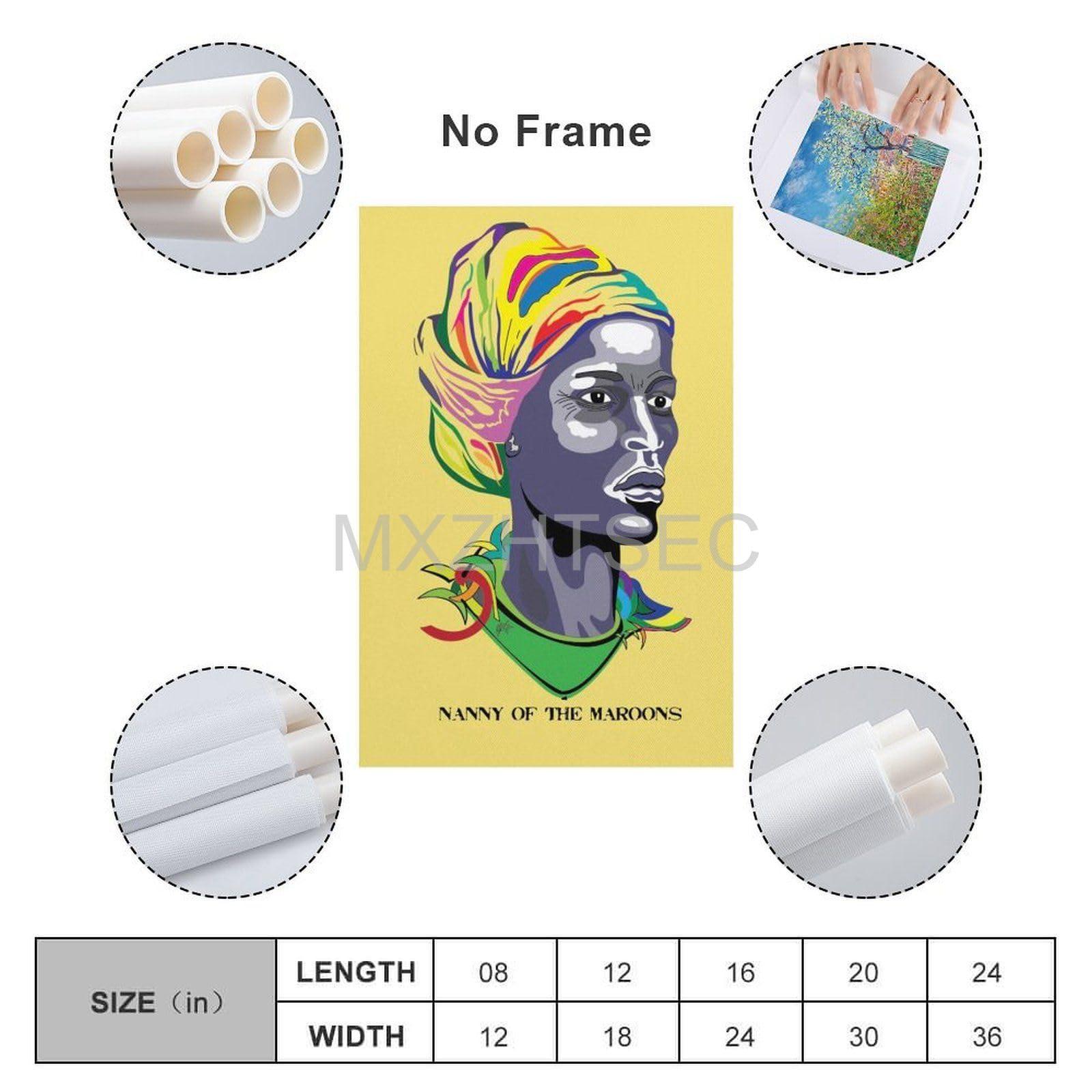 MXZHTSEC MXZHTSEC Nanny of The Maroons Revolutionist Portrait Art Poster Canvas Painting Posters And Prints Wall Art for Living Room Bedroom Decor 12x18inch(30x45cm)