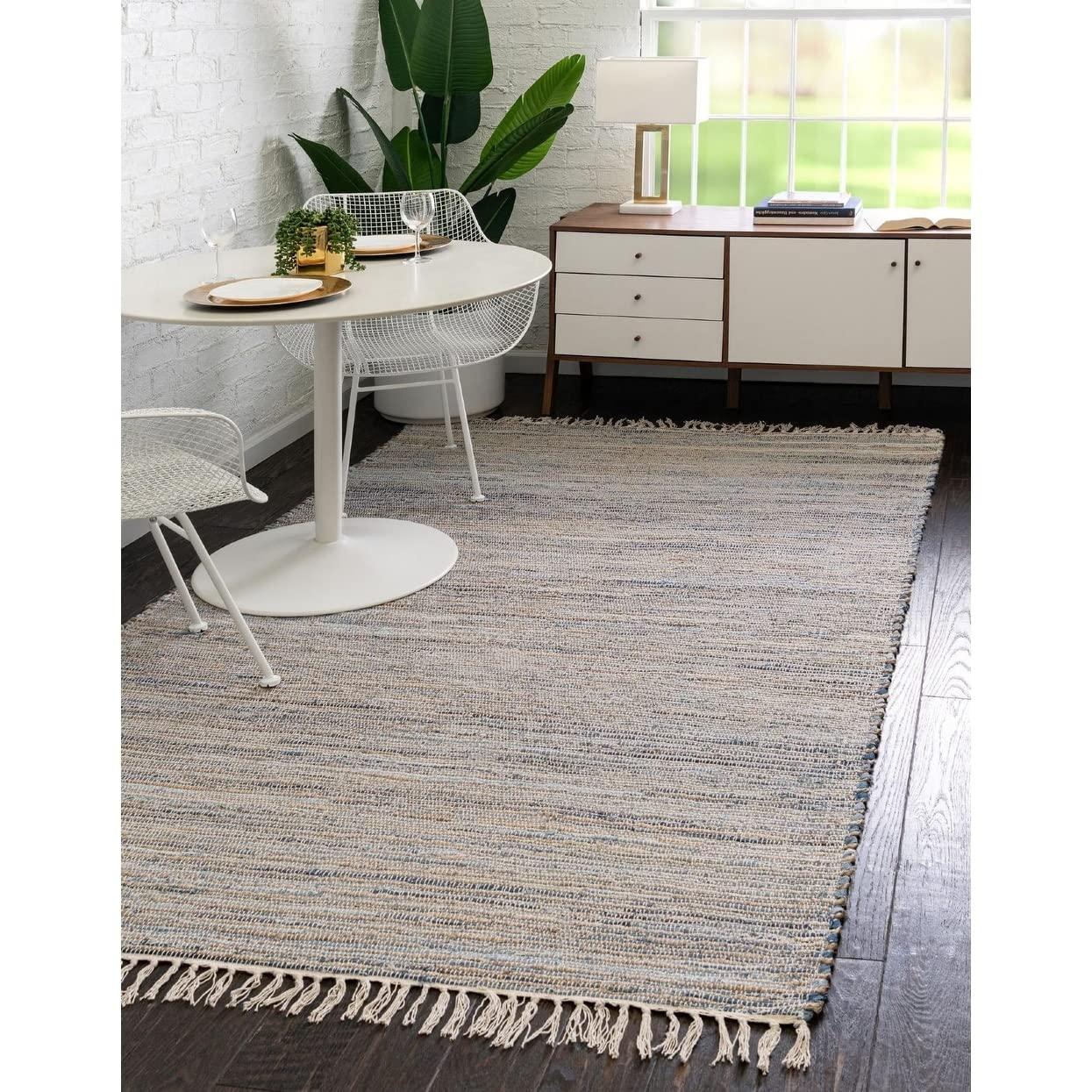 Overstock Overstock Braided Dosa Collection Area Rug 10'x14' - Gray-Beige