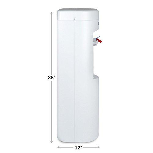Bottleless Direct White BottleLess Water Purification Cooler with 1,500-Gallon capacity water filtration and installation kit. From BottleLess Direct (Model: BDX1-WK). Dispenses Hot & Cold water. (Also available in black)