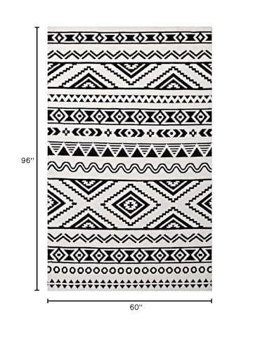 America Luxury - Rug Modern Contemporary Living Lounge Room Area Rug Floor Carpet, Style, Fabric, Multi White