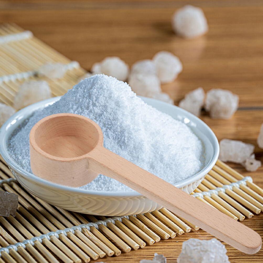 Cabilock Cabilock Long Tea Spoons Long Handle Measuring Spoons Set 2pcs Cooking Spoons Salt Spoon Wood Salt Spoon Milk Powder Spoon Wood Long Handle Spoon Wooden Tea Scoop