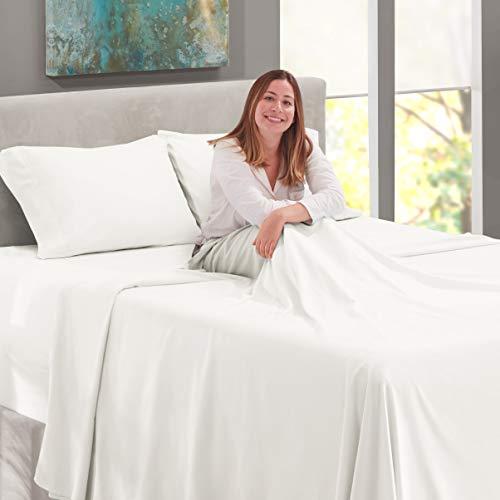 B$R Bedding\'s B$R Bedding\'s Bed Sheet Set- Egyptian Quality Sheet Luxurious Breathable Cotton-Elastic-Fits Mattress up to 5\"- Extra Soft Easy Care- 4 PC (Queen, 60\" W x 80\" L + 5\" Sage) 700 TC
