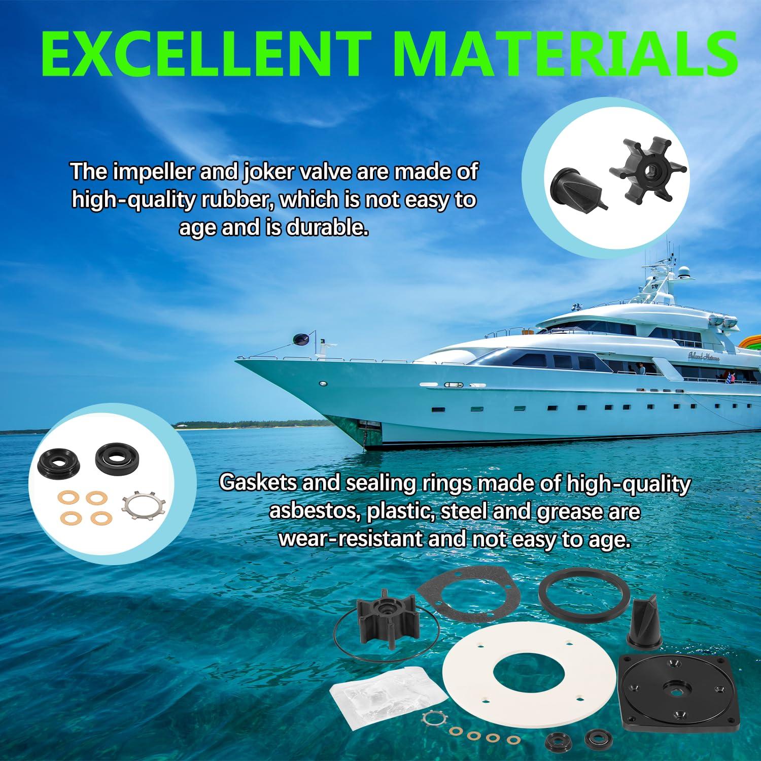 Ezbzyz Ezbzyz Replace for Jabsco 37040-0000 Marine Toilet Service Kit Fit for Jabsco 37010 Series