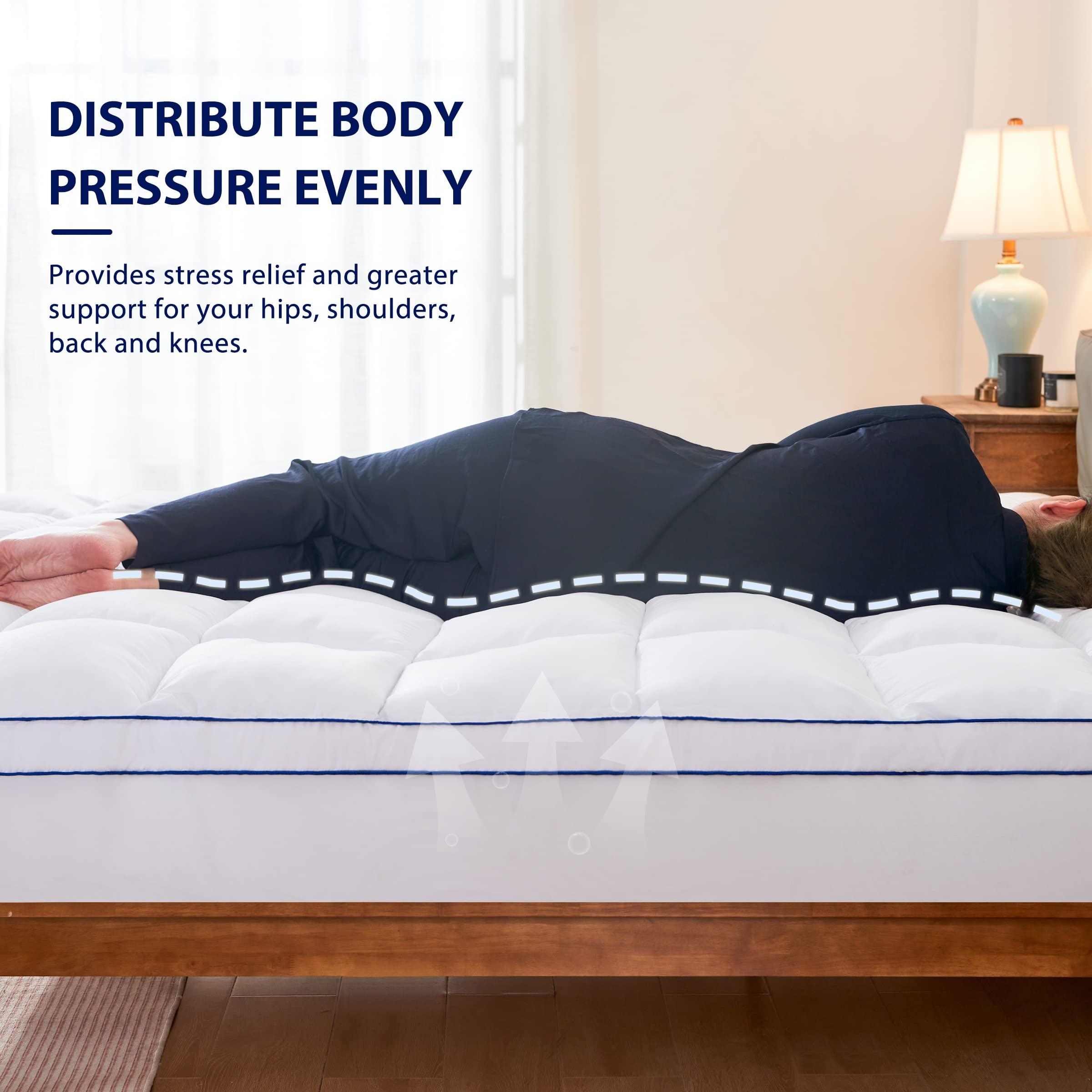 Hokway Hokway Twin XL Mattress Pad, Mattress Topper with 8-21\" Deep Pocket, 1000GSM Down Alternative Overfilled, Quilted Fitted Pillow Top Soft Cooling Mattress Protector