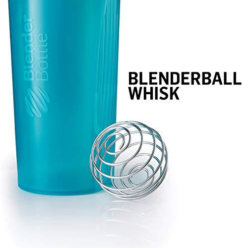 BlenderBottle BlenderBottle Classic Shaker Bottle Perfect for Protein Shakes and Pre Workout, 28-Ounce, Clear/Black