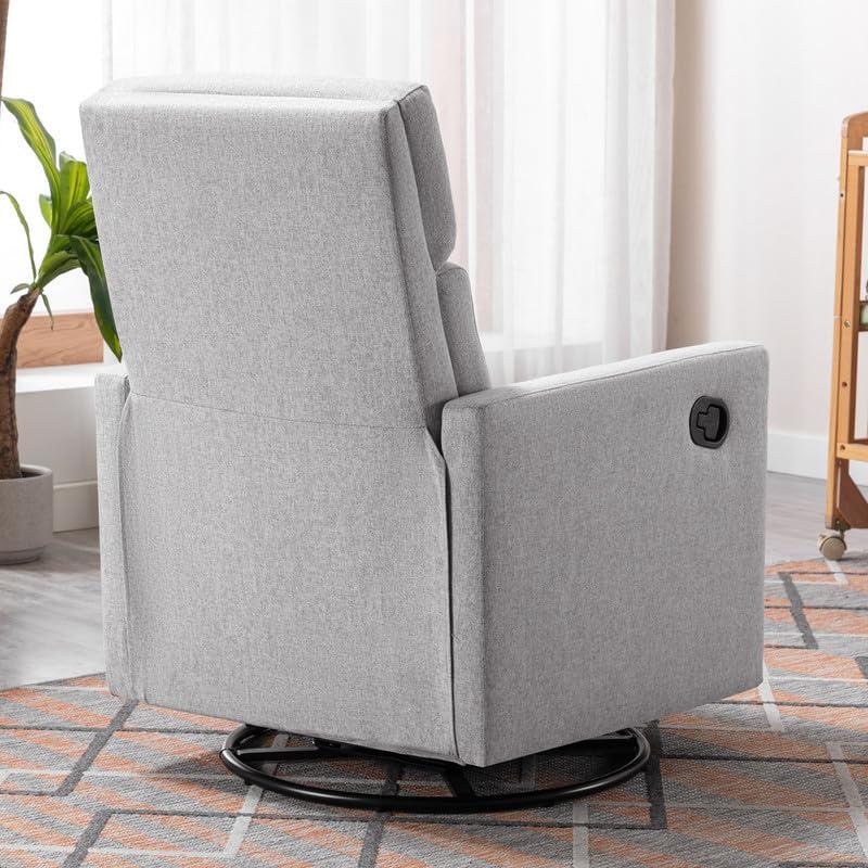 ATGHYURT Modern Accent Chair Fabric Recliner Chair Mid-Century Recliner Adjustable Single Recliner Sofa Lazy Sofa Chair Ergonomic Design Manual Wing Chair Recliner for Living Room and Office