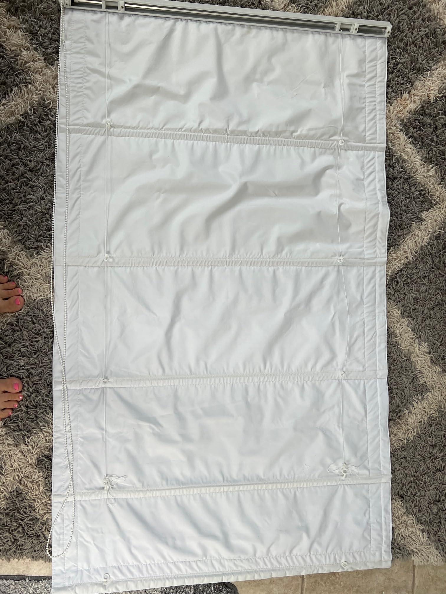 Ikiriska Custom Roman Shades. Any Size Our Fabric with Blackout or Cotton Lining. Match Our Custom Curtains. Hardware Included. Valances (51~60" W x 40~59" L Inches, Cotton or Satin)