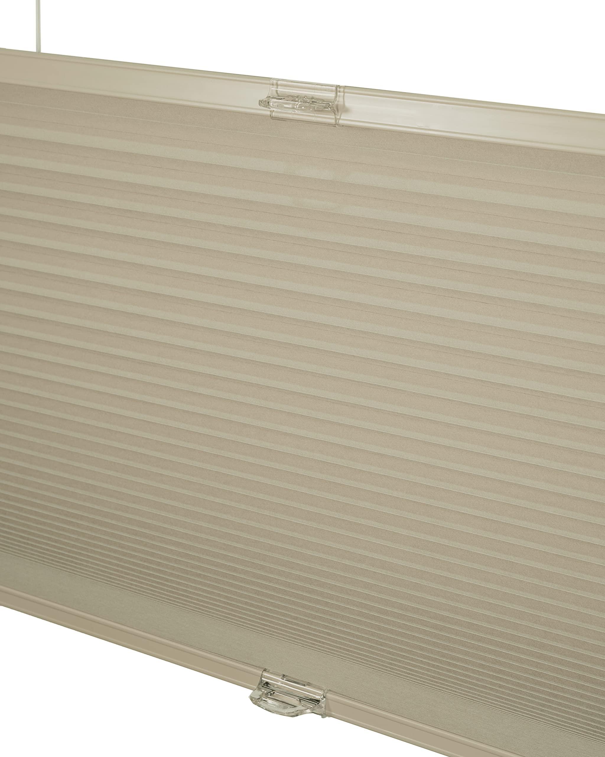 CHICOLOGY CHICOLOGY Cellular Shades, Top Down Bottom Up Shades, Blinds for Windows, Window Shades for Home, Door Blinds, Window Coverings, Cellular Blinds,Khaki Grey - Blackout, 57.25" W x 72" H