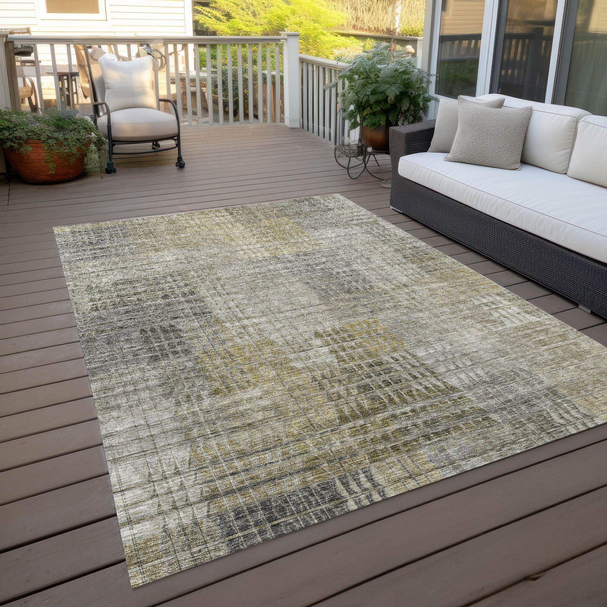 Addison Rugs Addison Rugs Chantille ACN828 Taupe 8' x 10' Indoor/Outdoor, Machine Washable, Easy Clean, Non Shedding, Bedroom, Living Room, Dining Room, Kitchen, Patio Rug