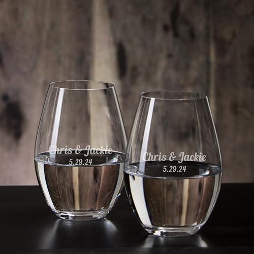 Orrefors Orrefors Enjoy More Wine Personalized Decanter Set, Includes Custom Engraved 33.8oz Crystal Wine Decanter with Four 13oz Crystal Stemless Wine Glasses, Personalized Wedding Gifts for Wine Lovers