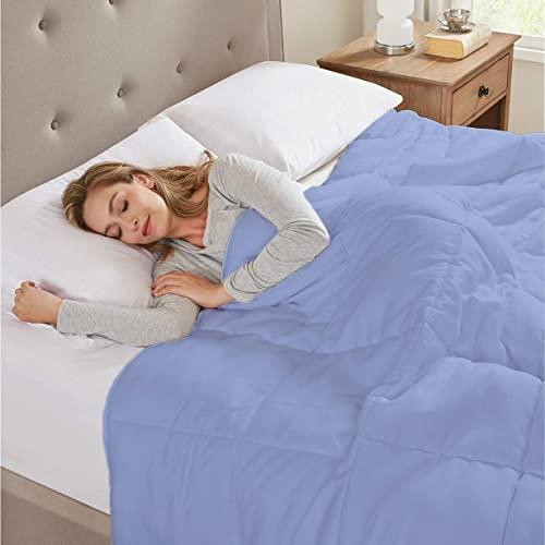 The OutNeT The OutNeT All Season Hypoallergenic Luxurious Down Alternative Cotton Comforter, Ultra-Soft 750 Fill-Power Super King Size Measure 110\" x 96\", Ligth Blue
