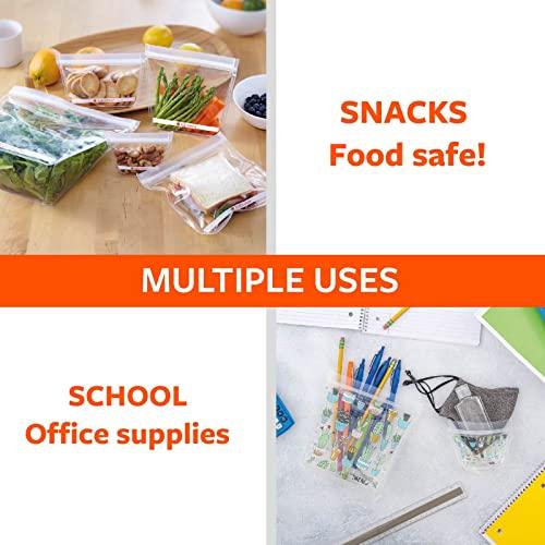 Full Circle Full Circle Ziptuck Reusable Travel Bag Set – 1 Mini Bag and 1 Travel Bag - Multi-Use Leak-Free Travel Storage Bags – BPA-Free, Food-Safe & Reusable, Clear