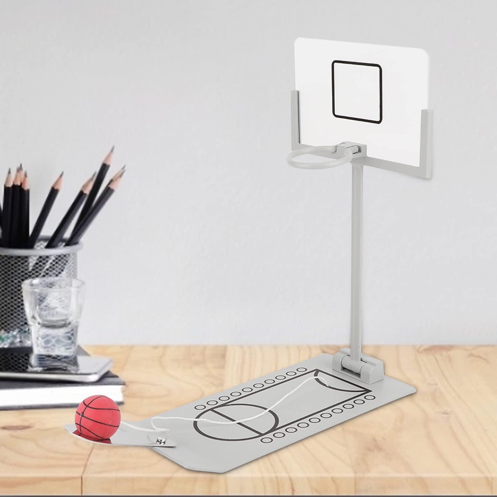 Pilipane Desktop Table Basketball Games Set with Basketball Court,Mini Basketball Hoop, Move Basket, Light and Score Fun Sports Novelty Toy for Birthday Gifts, Mini Basketball Hoop,Desktop Table Basketbal