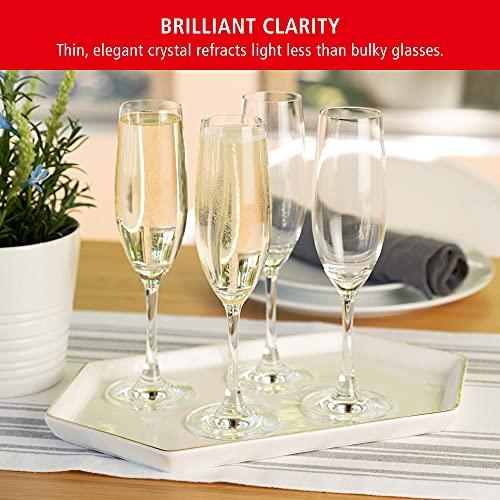 Spiegelau Spiegelau Wine Lovers Champagne Wine Glasses Set of 4 - European-Made Crystal, Classic Stemmed, Dishwasher Safe, Professional Quality Wine Glass Gift Set - 6.7 oz