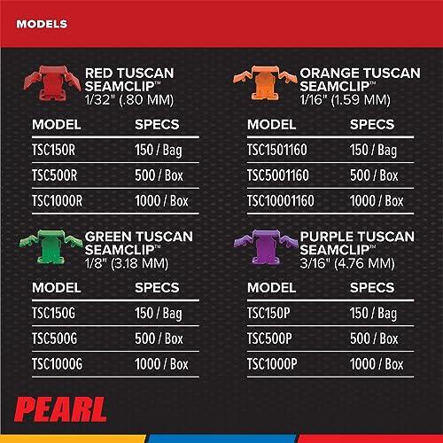 Tuscan Pearl Tuscan Seamclip Truspace Red 3/8\" to 1/2\" Tiles, Box of 500