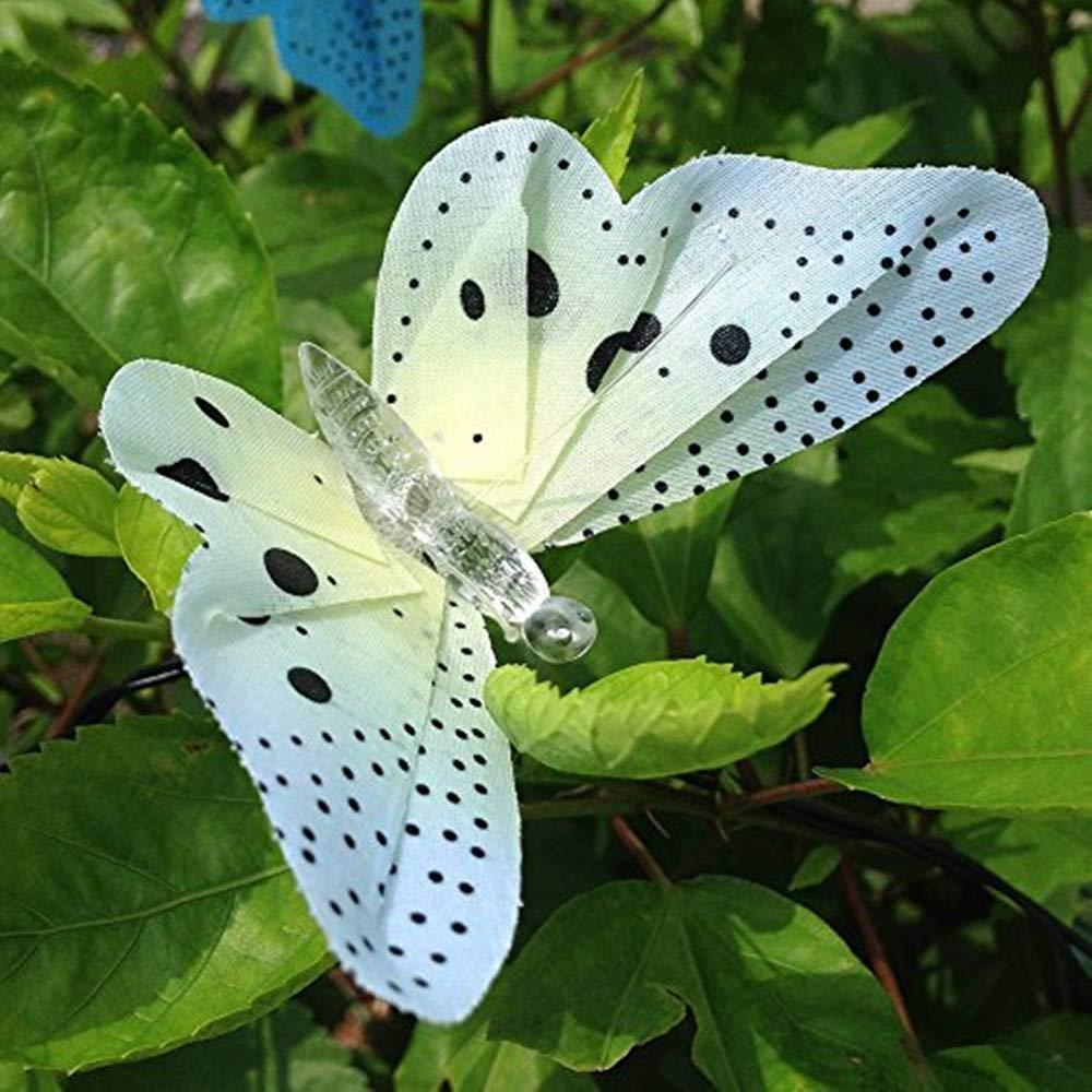 Berocia Berocia Butterfly Solar String Lights Outdoor, 12 LED Waterpoof LED Solar Butterfly Lights Outdoor Indoor for Bedroom