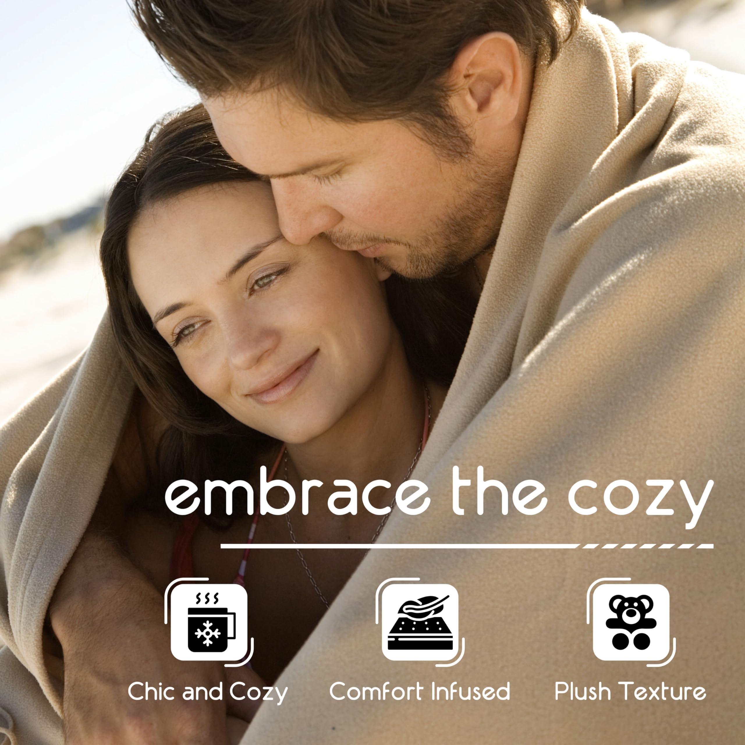 Vellux Vellux 1B07049 Original Insulating Core Hotel Style Solid blanket Machine Washable Soft Cozy Warm Pet Friendly Bed Sofa Blankets, Twin, Beige