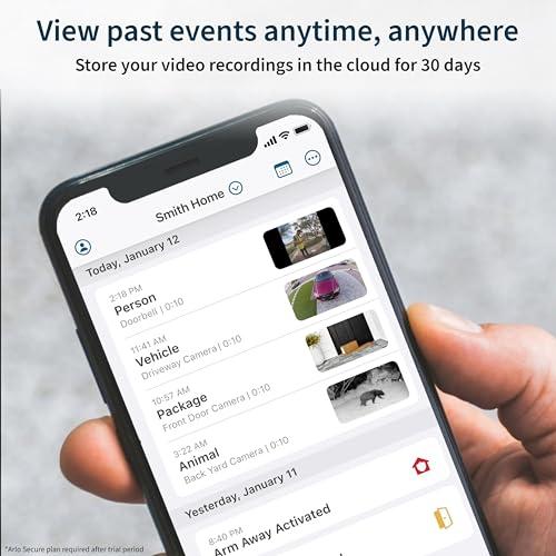 Arlo Arlo Essential Wired Video Doorbell - HD Video, 180 View, Night Vision, 2 Way Audio, Black - AVD1001B