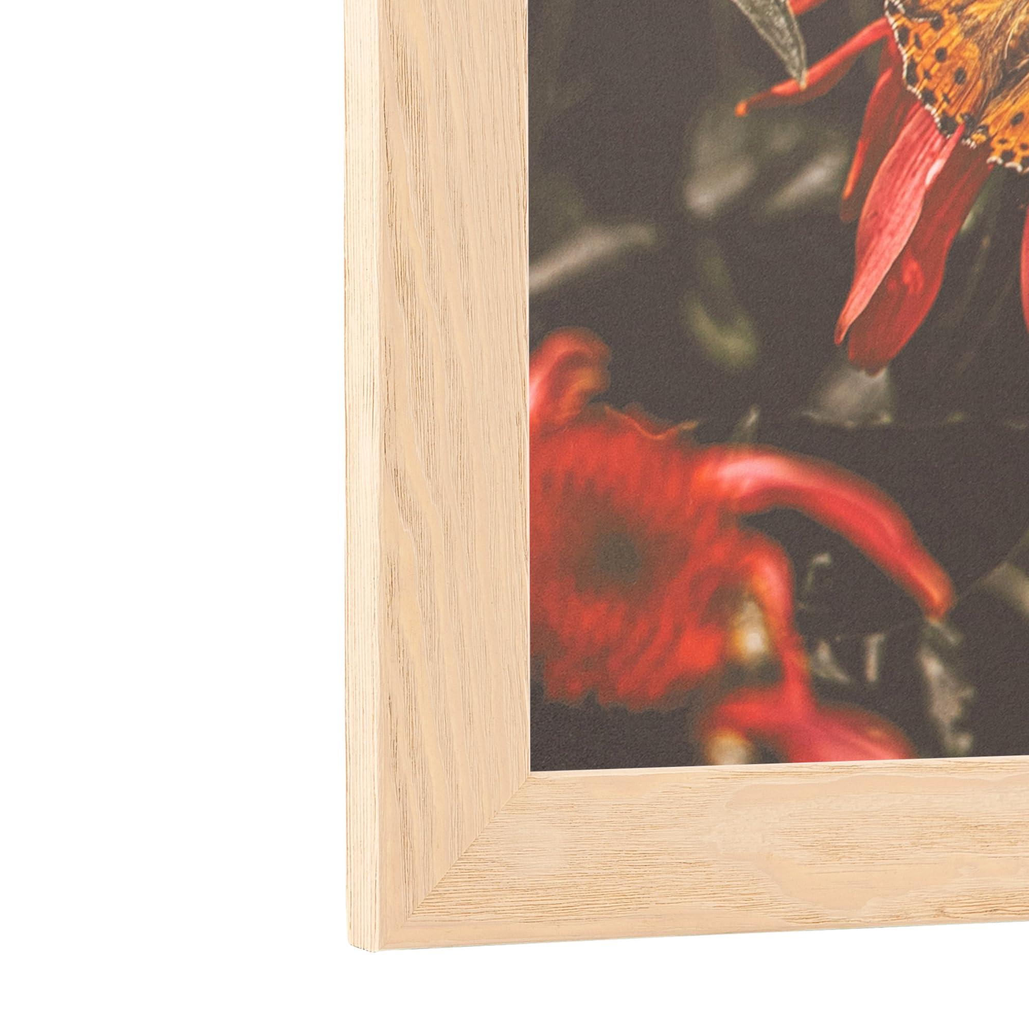 ArtToFrames ArtToFrames 22x28 Inch White Picture Frame, This 1.75 Inch Custom Wood Poster Frame is Clear Stain - Comes with Foam Backing 3/16 inch and Regular Acrylic (FBPL82223-102-22x28)