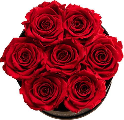 SOHO FLORAL ARTS SOHO FLORAL ARTS | Roses Preserved Flowers | Genuine Roses that Last for Years | Flowers for Delivery Roses in A Box (Black Box, Red Roses) | Mothers Day Gifts