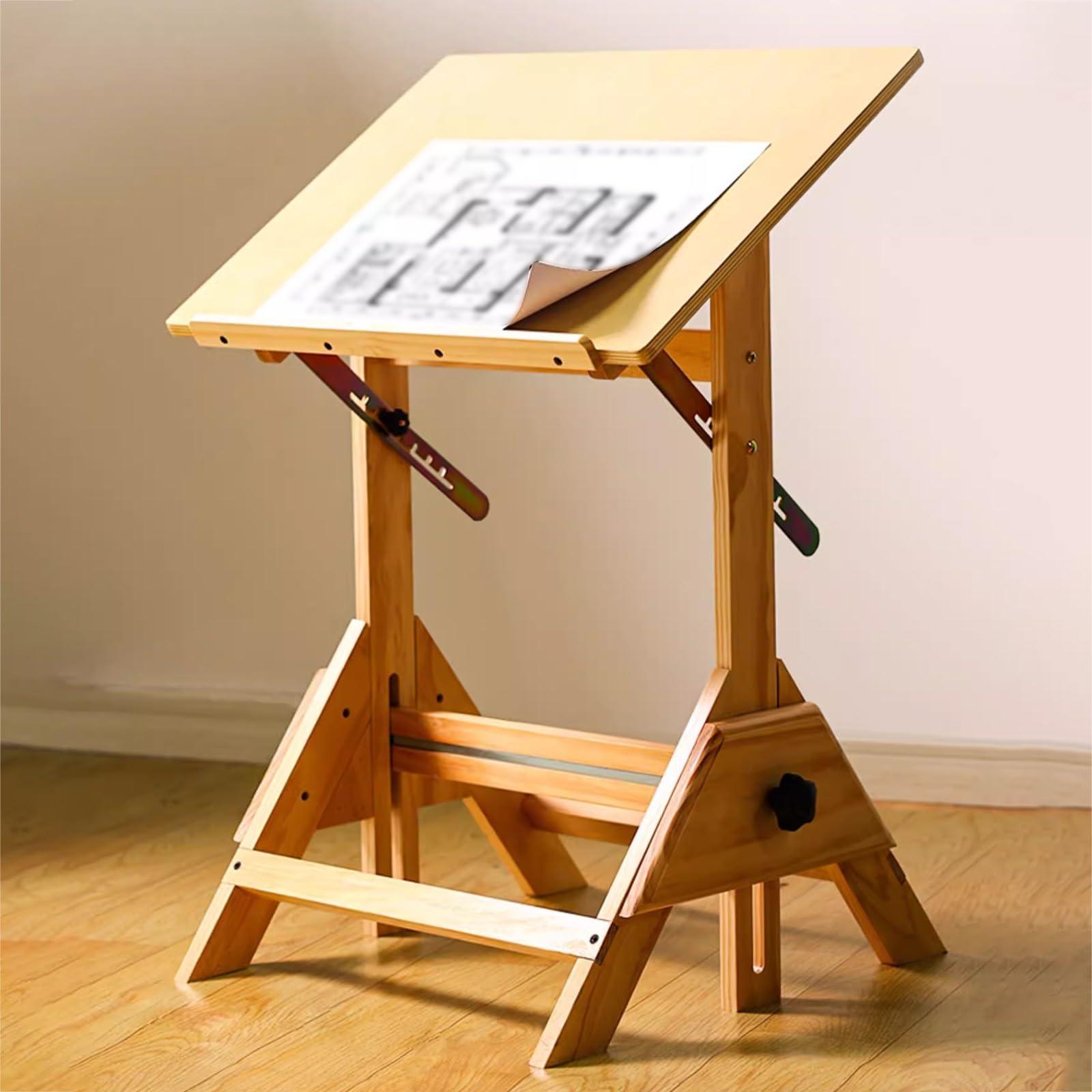 LYXXJRYBHD LYXXJRYBHD Art Desk, Architect Table, Drawing Board, Artist Tilts Flat Table, Adjustable Laptop Table, for Writing, Design, Reading(23.6x35.4in/60x90cm)