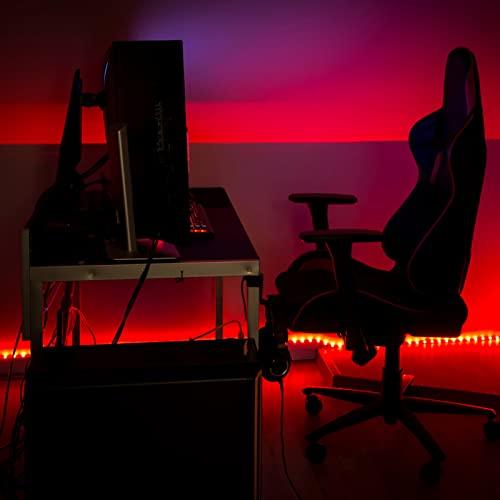 iNextStation iNextStation 12V LED Light Strip IP65 Waterproof Red LED Strip Lights 16.4ft/5m Cuttable 300 SMD 2835 LED Tape Flexible Led Lights for Bedroom Outdoor Indoor Decor (Power Adapter not Included)