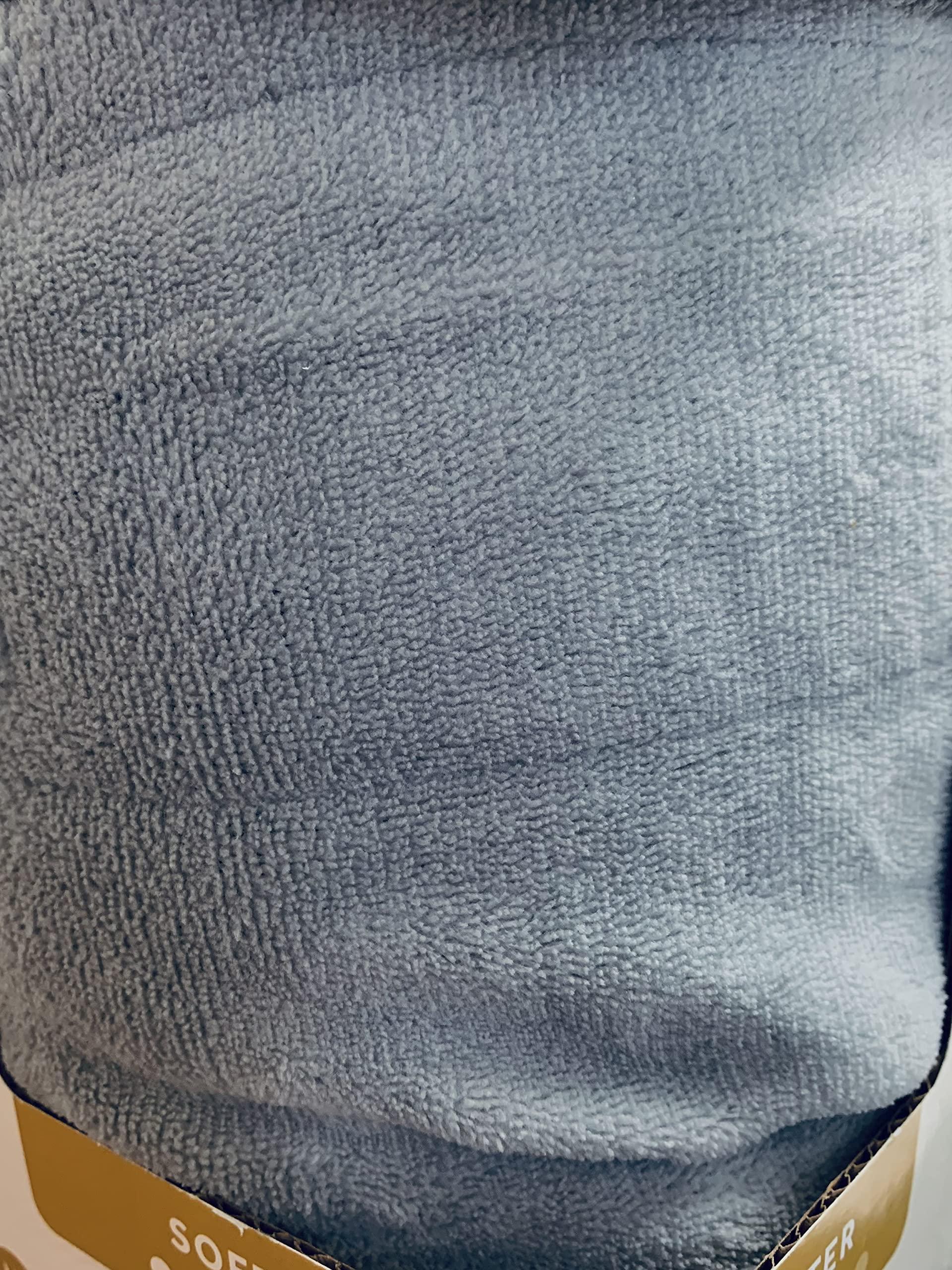 Sunbeam Sunbeam King MicroPlush Heated Electric Warming Blanket 10 Heat Settings 2-Digital Controllers Machine Washable, Light Grey, King