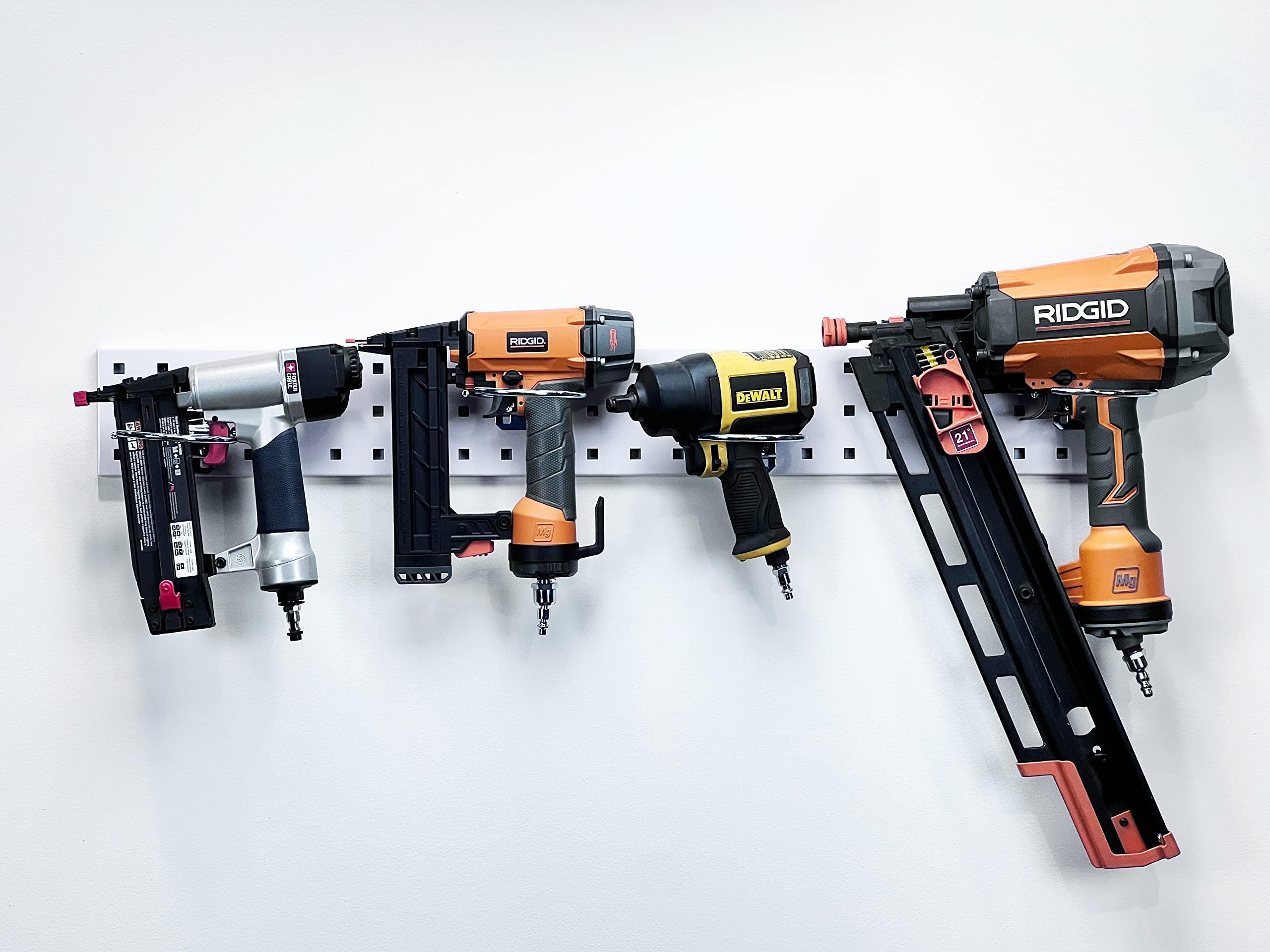 Triton Products Triton Products Steel Pegboard Strip - 36\" x 4.5\" Rectangle Locboard Wall Strip Panel for Garage and Home Storage and Organization (White)