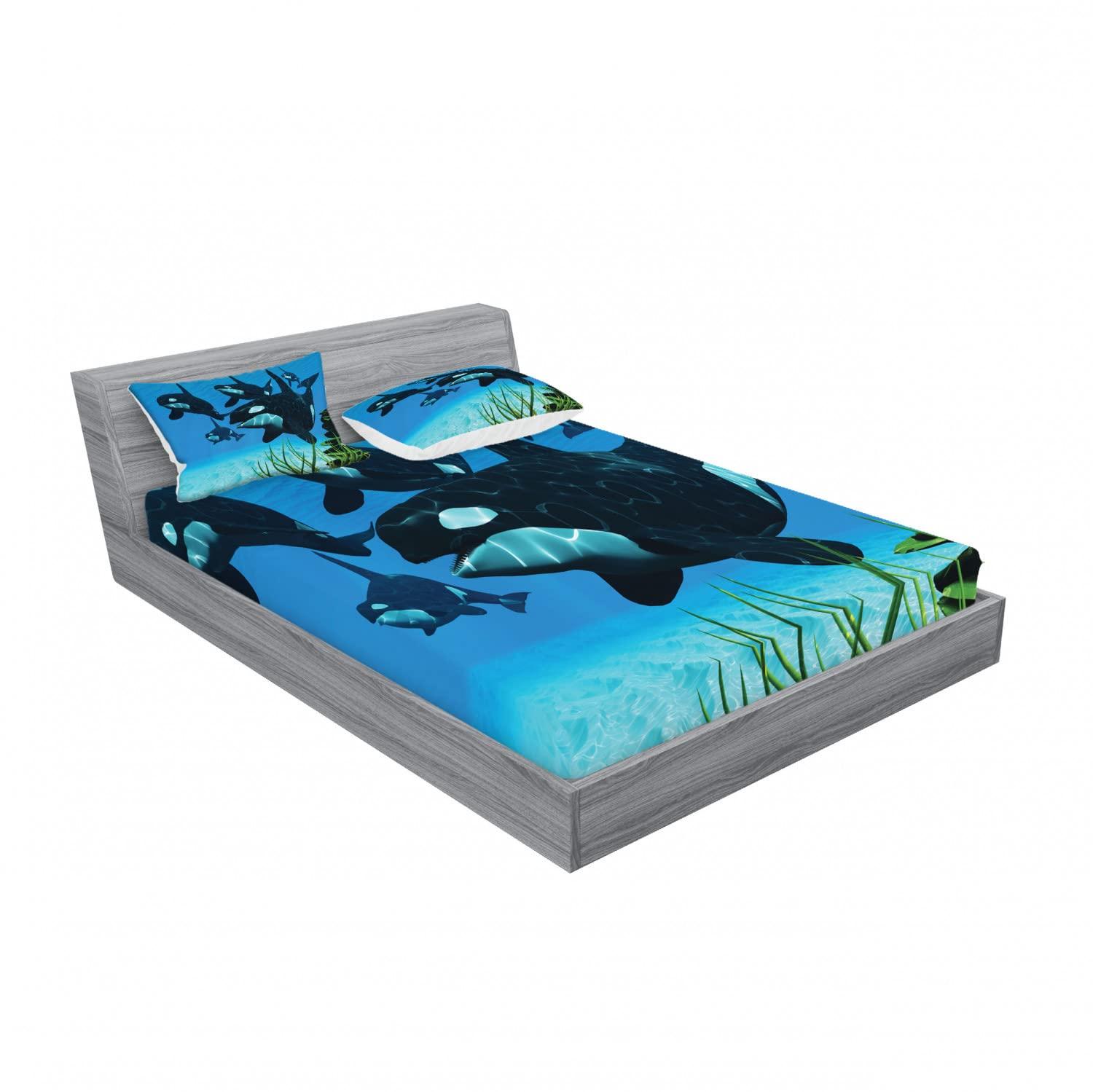 Elf Linen Elf Linen Luxurious 1500 Thread Count Italian Finish 100% Egyptian Cotton 4-Piece Bed Sheet Set, King, Chocolate Stripe Pattern (Fits Mattress Up to 21-23\" Deep Pocket)