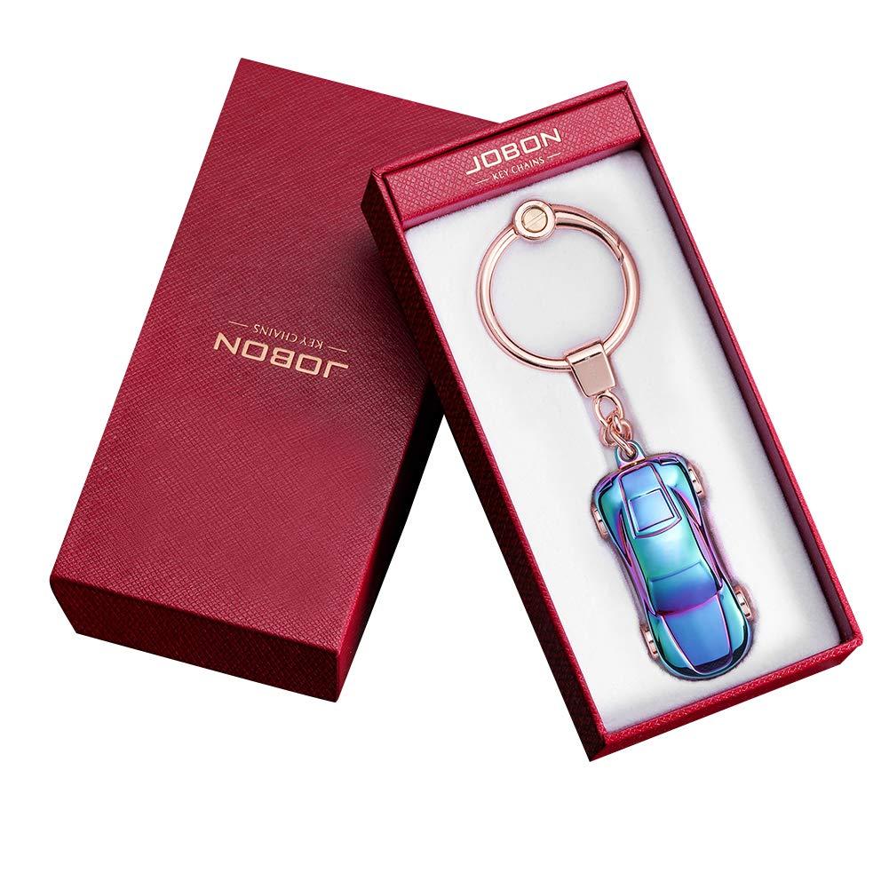 JOBON Keychain Flashlight,JOBON Key Chain Flashlights with Gift Box Zinc Alloy Car Keychains for Men and Women,Christmas Stocking Stuffers (Multicolored)