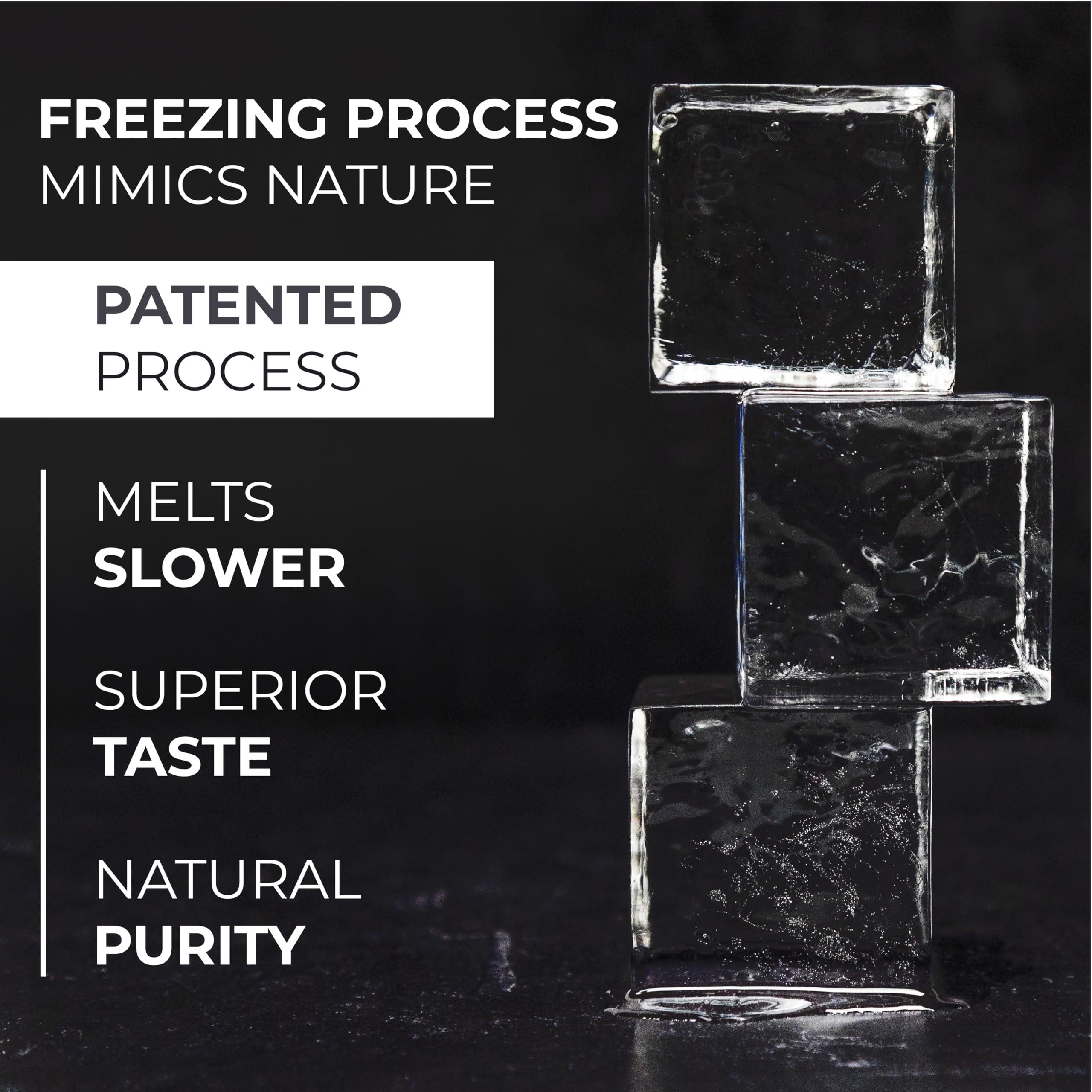 True Cubes True Cubes Crystal Clear Ice Cube Maker, 4 Large 2\"x2\"x2\" Ice Cubes for Cocktails and Drinks, Silicone Mold for Pure, Bartender-Quality Ice - Great for Hosting and Entertaining, Whiskey Gifts for Men