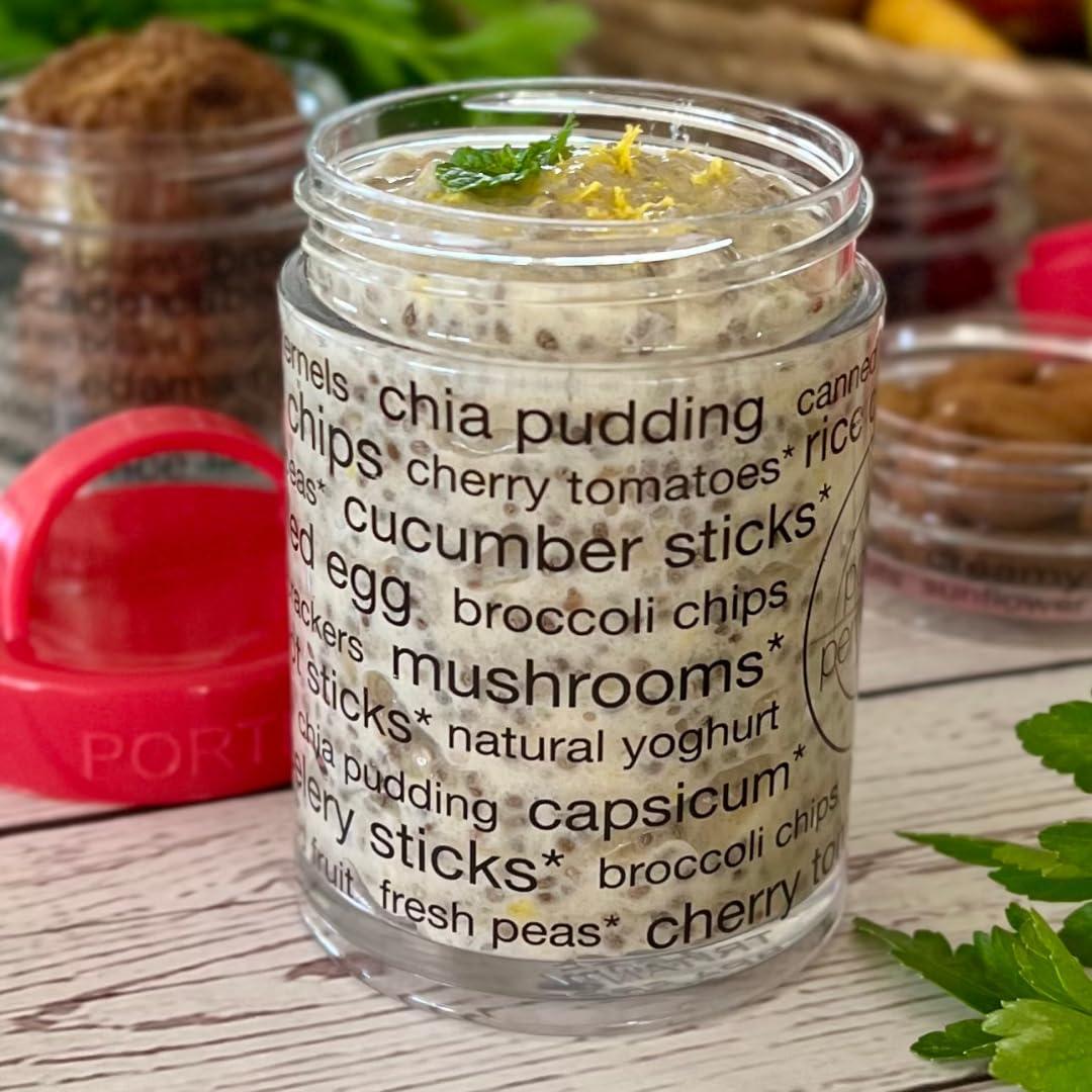 Portion Perfection Bariatric Portion Control Lunchbox/Meal Prep Glass Containers 3pk with 100 Cal Snack Container Set, Practical Meal Prep, Gastric Sleeve, Bypass or Band with Protein, Carbs & Veg