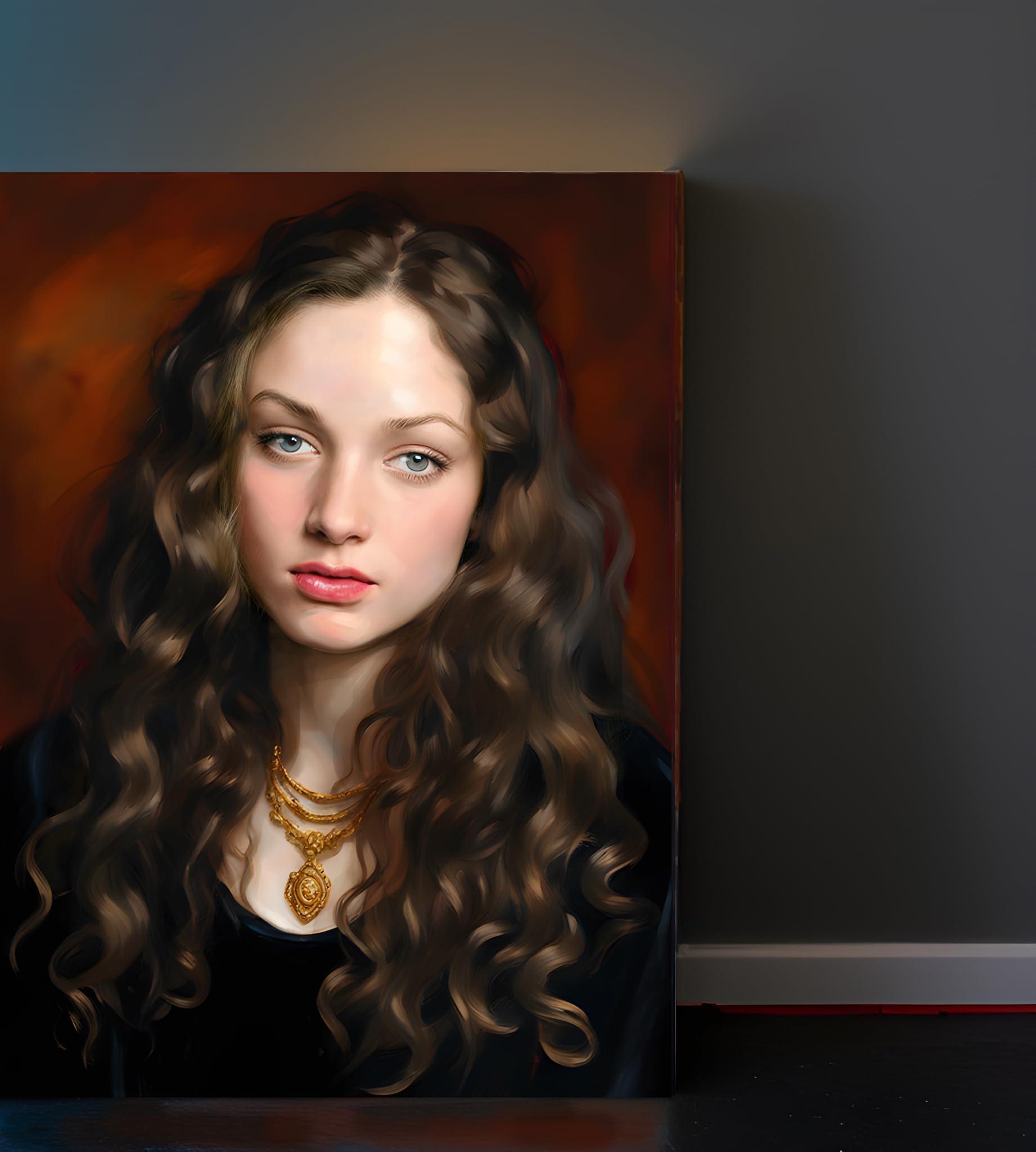 Generic Custom Portrait Painting from photo, Oil Portrait from your photo, Commission Portrait, Customized Portrait, Portrait on canvas, Wall Art, Print on canvas with partial manual work