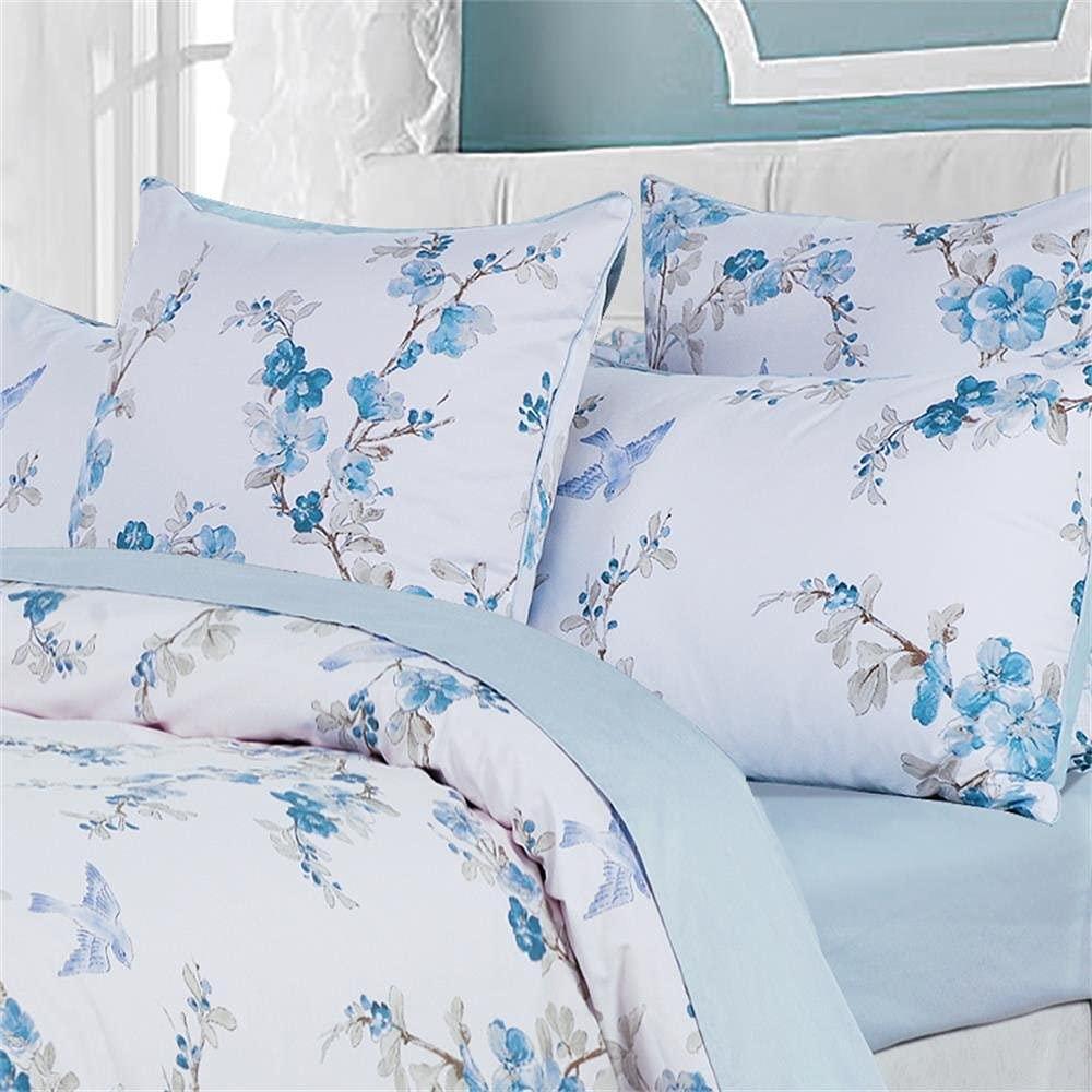 Brandream Brandream 6Pcs Farmhouse Country Birds Quilt Set & Duvet Cover Set Queen Size