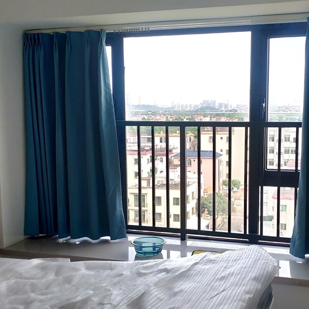 HomeLoft Basics Curtain Track Streamline Aluminium Curtain Track Set Ceiling Or Wall Mounted Curtain Rail For Curtains Drapes,and Room Dividers 120/180/350/380/450/480/500cm (Color : White, Size : 13.5 FT)