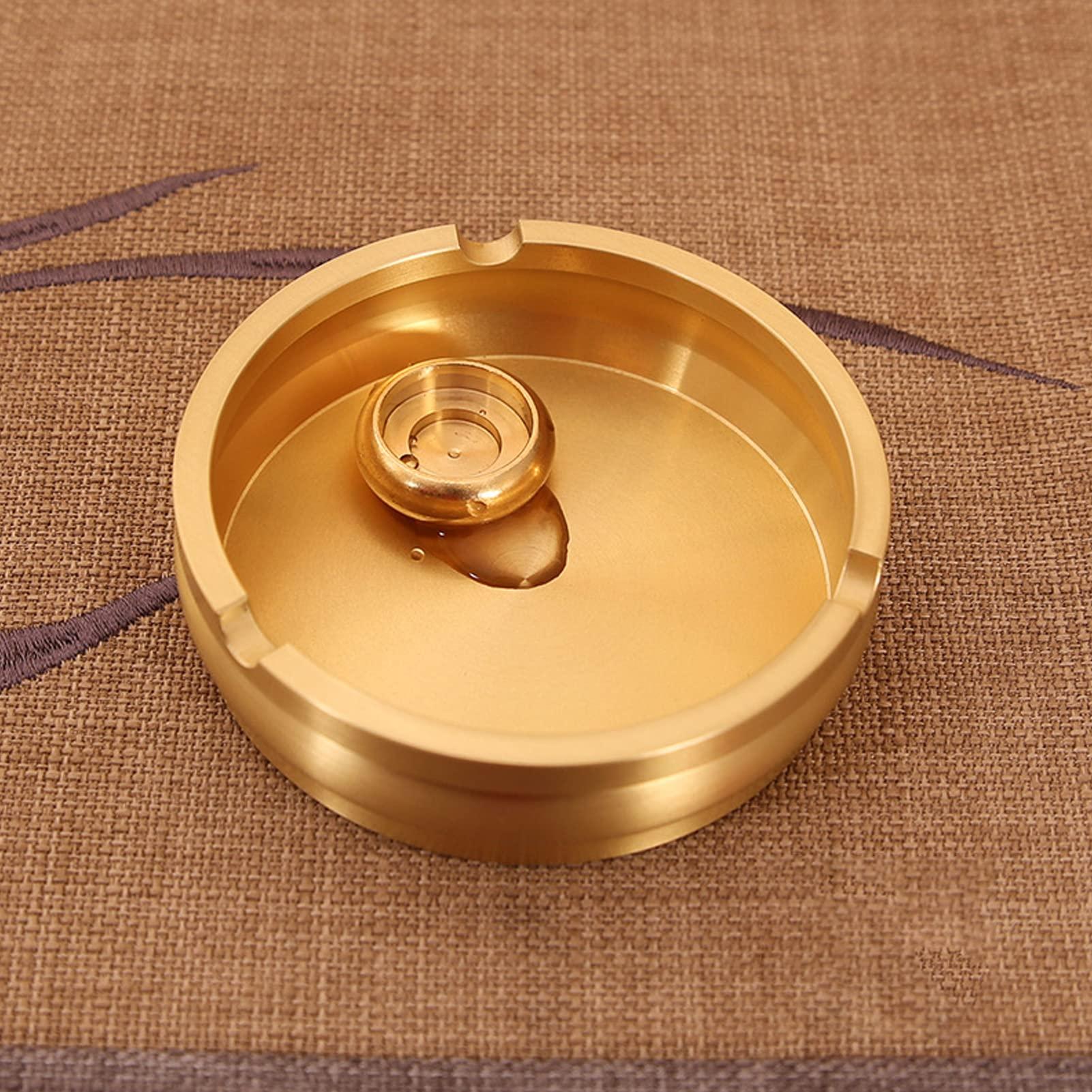 XIASABA XIASABA Pure Copper Ashtray Home Living Room Coffee Table Office Ashtray Simple Modern Style Trend Ornaments