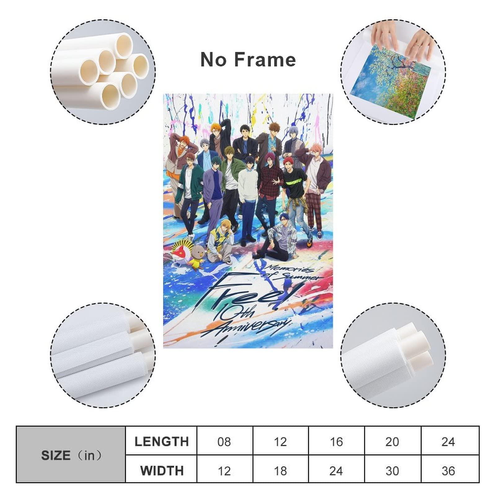 GUNKY GUNKY Anime Free! Iwatobi Swim Club Poster Home Decor Poster Wall Art Hanging Picture Print Bedroom Decorative Painting Posters Room Aesthetic 20x30inch(50x75cm)