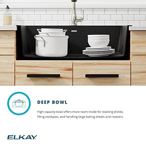 Elkay Elkay Quartz Classic ELGR13322BK0 Black Single Bowl Top Mount Sink